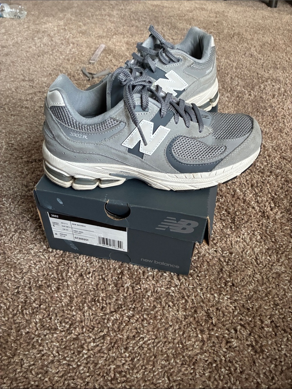 New Balance Kids Gray Mesh & Suede Sneaker